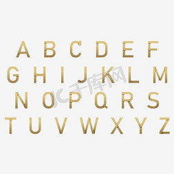 金色创意阴影奢华字母