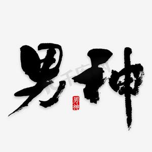 献给我最爱的男神艺术字png