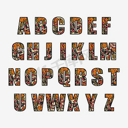 26字母ps艺术字体-26字母ps字体设计效果-千库网