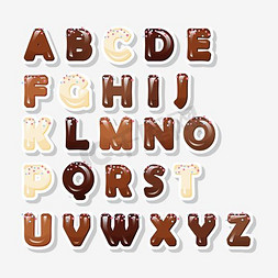 甜点免抠艺术字图片_创意甜点风格的字母