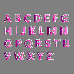 炫彩字母免抠艺术字图片_创意炫彩英文字母