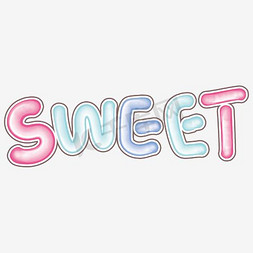 sweet甜食免抠艺术字图片_艺术字sweet
