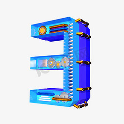 数字3C4D机械原创字体