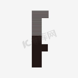 创意镂空线条时尚字母F
