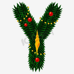 logo免抠艺术字图片_圣诞节字母Y