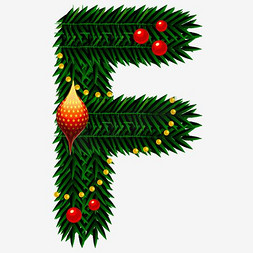 f免抠艺术字图片_圣诞节字母F