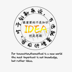 创新主题宣传免抠艺术字图片_idea创新主题宣传矢量图