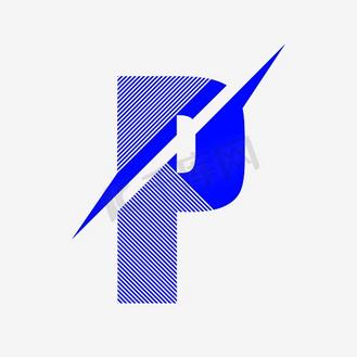 创意英文艺术字字母p