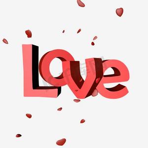 love立体字