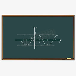 手写数学抛物线矢量图