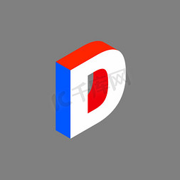 3D立体的字母D