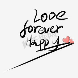 loveforeverhappy艺术字设计图片-千库网