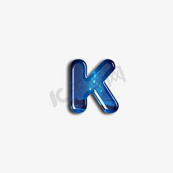 玻璃宝石质感字母K