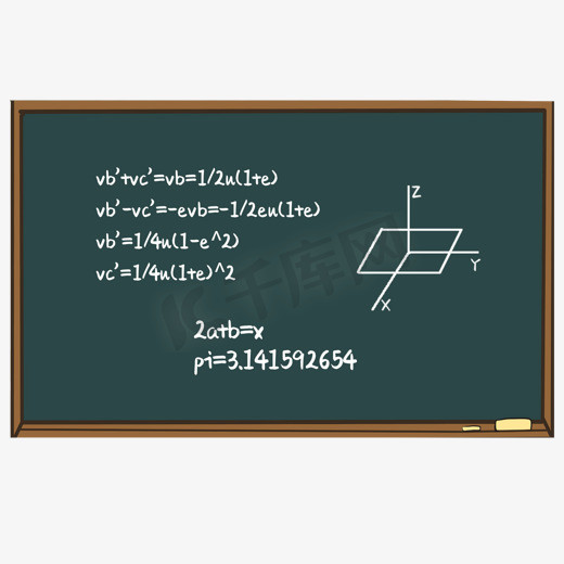 数学方程式几何图形矢量图