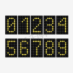 led液晶显示器免抠艺术字图片_创意LED灯的数字