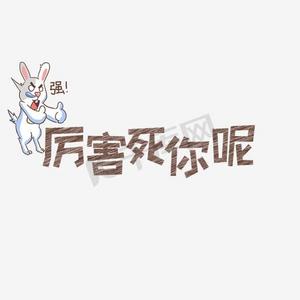 网络热词厉害死你呢艺术字