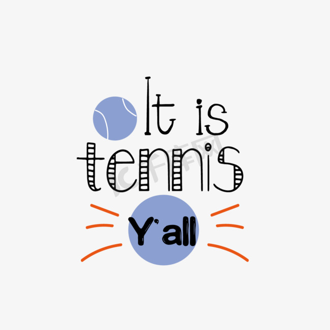 svg卡通黑色蓝色手绘插画这是网球赛英文字母图片