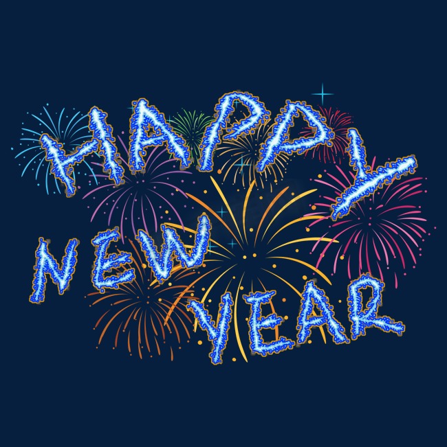 HAPPY NEW YEAR涂鸦字体设计图片