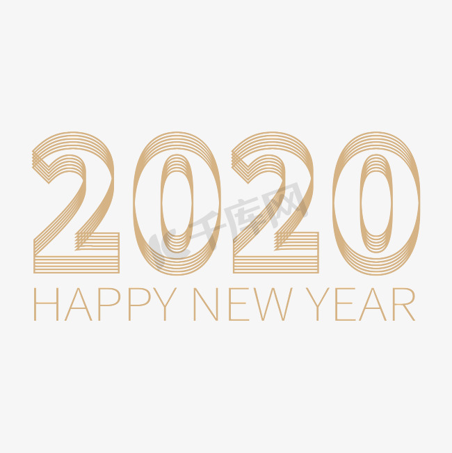 元旦新年金色2020图片