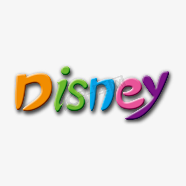 创意卡通disney艺术字图片