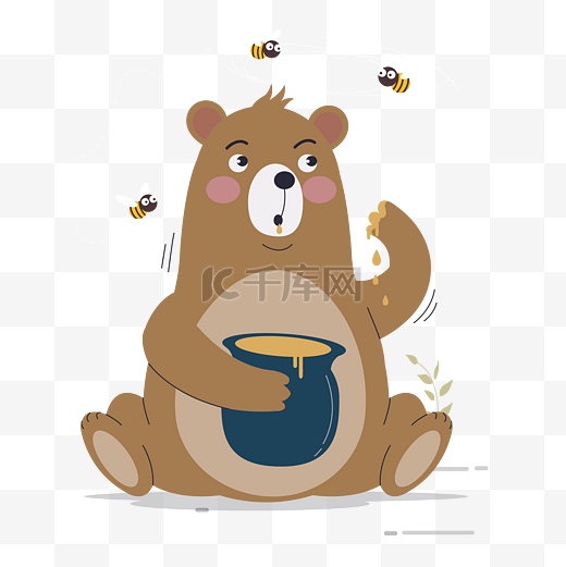 偷吃蜂蜜的熊免抠图图片
