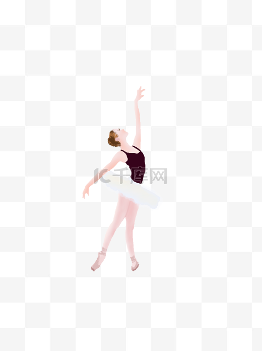 唯美芭蕾舞女演员人物可商用元素图片