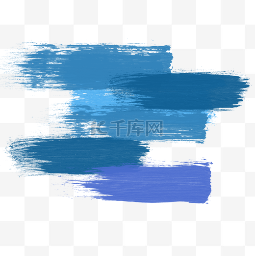 蓝色水彩涂鸦笔刷图片
