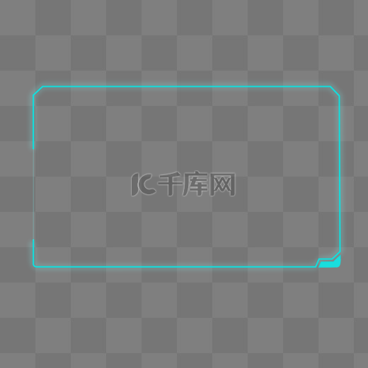 蓝色科技感边框线条图片