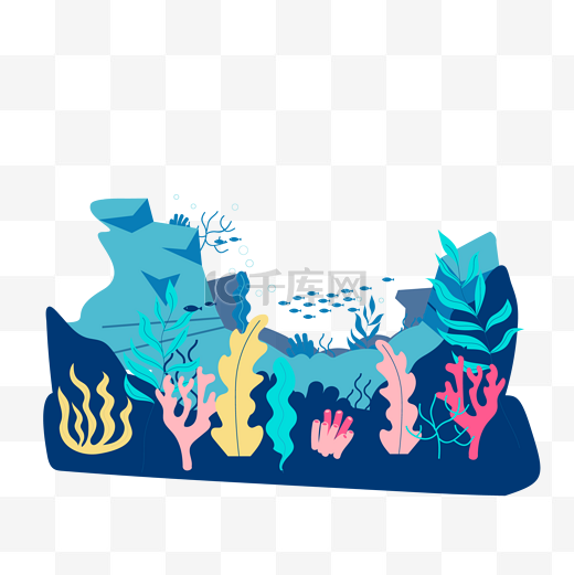 大海海洋日海草珊瑚免扣素材图片
