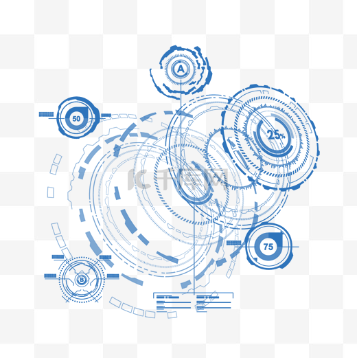 科技感多重圆形线条贴图图片