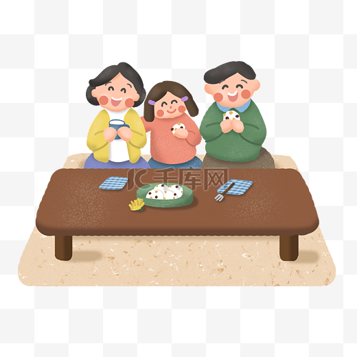 重阳节与父母一起度过吃重阳糕图片