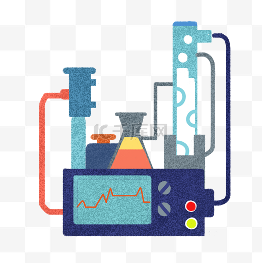 实验器械卡通手绘png素材图片