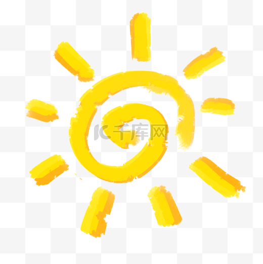 卡通黄色太阳阳光图片