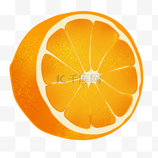 桔子卡通装饰清新橘色图片