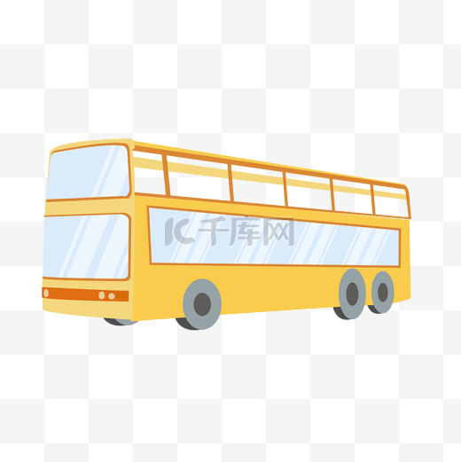 黄色双层大巴车旅游图片