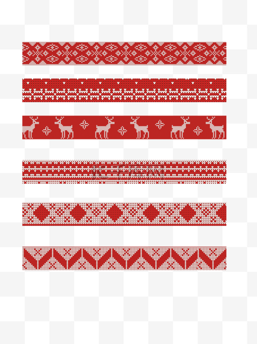 圣诞节针织衫纹理图案装饰圣诞边框素材图片