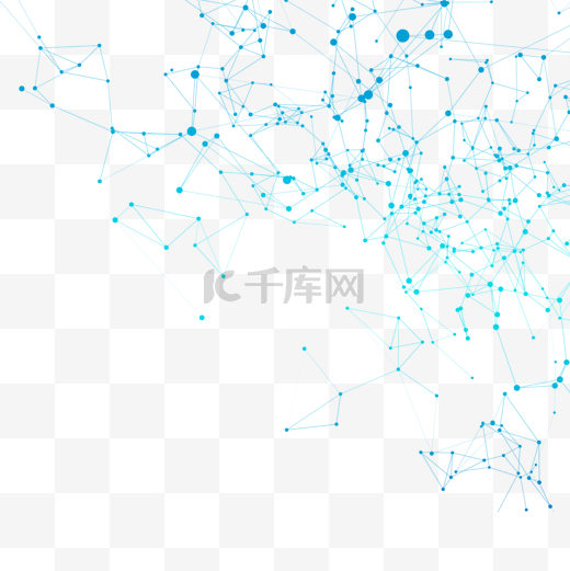 浅蓝色科技点线结构图片