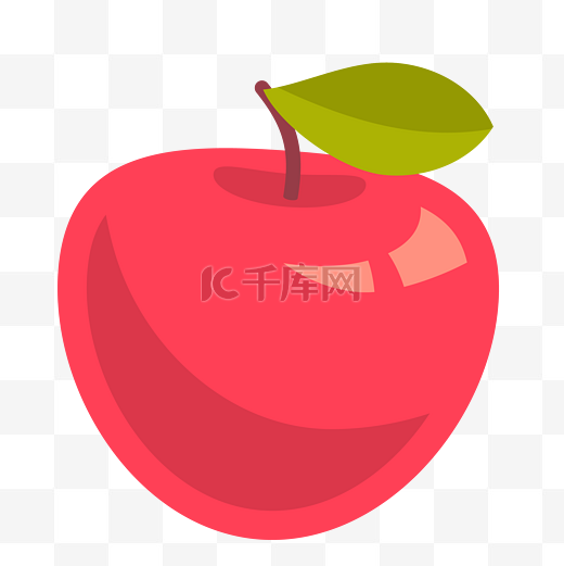 夏日水果红色小苹果矢量图图片