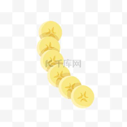 香蕉片矢量插画PNG图片