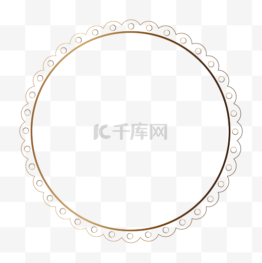 现代中国风古典花纹镂空圆形边框图片