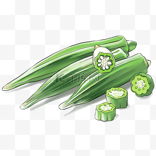 营养丰富的健康蔬菜秋葵图片