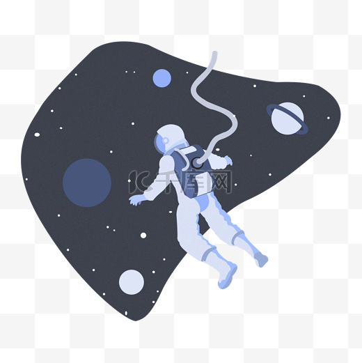 宇航员在的插画图片
