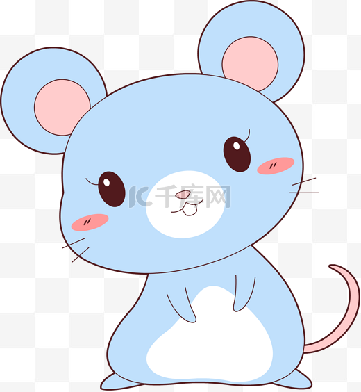 Q版可爱卡通萌萌哒小动物十二生肖鼠图片