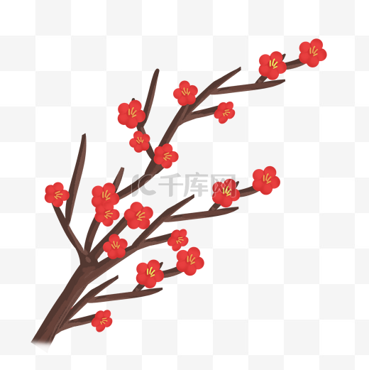 简约中国风梅花树枝图片