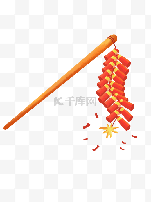 新年春节放鞭炮元素图片
