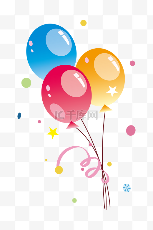 彩色卡通儿童气球装饰图片