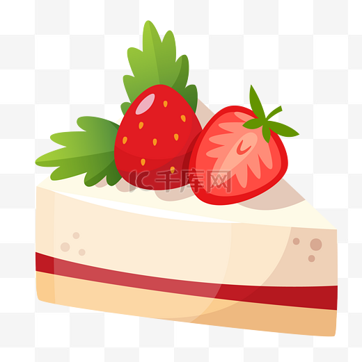 草莓夹心奶油面包图片
