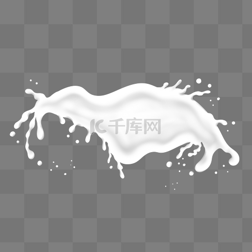 白色液体牛奶插画图片