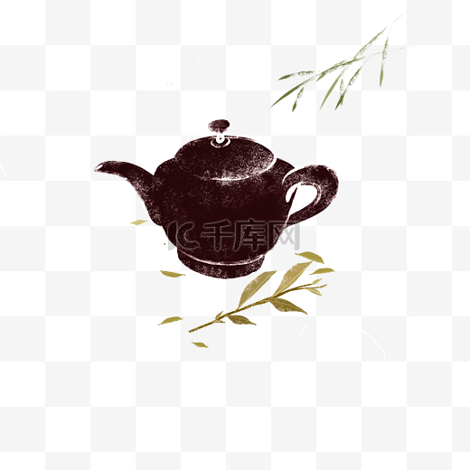 古朴风创意中式茶壶茶叶图片