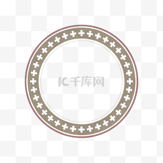 中国风中式圆形边框花纹图片